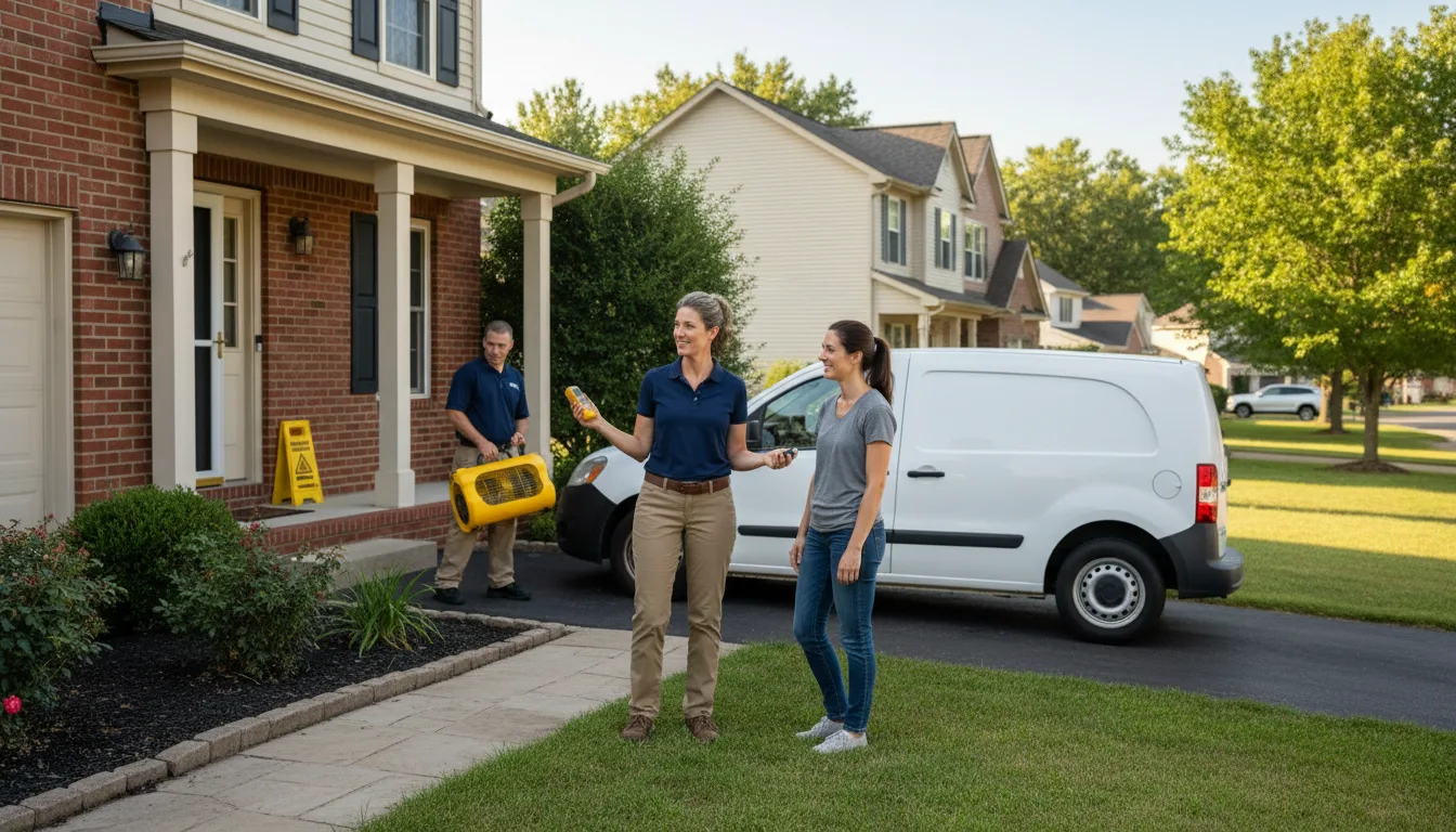 Residential water damage restoration in Yukon, MO